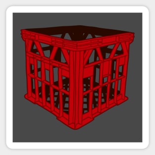 Red Milk Crate Sticker